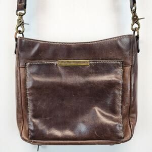 Gun Tote N Mamas Distressed Brown Leather Crossbody Purse RFID Concealed Carry